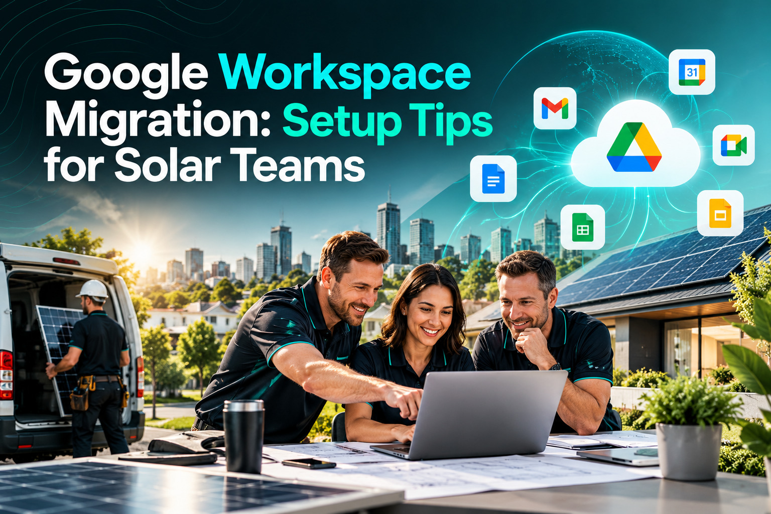 Google Workspace migration and setup for solar business teams