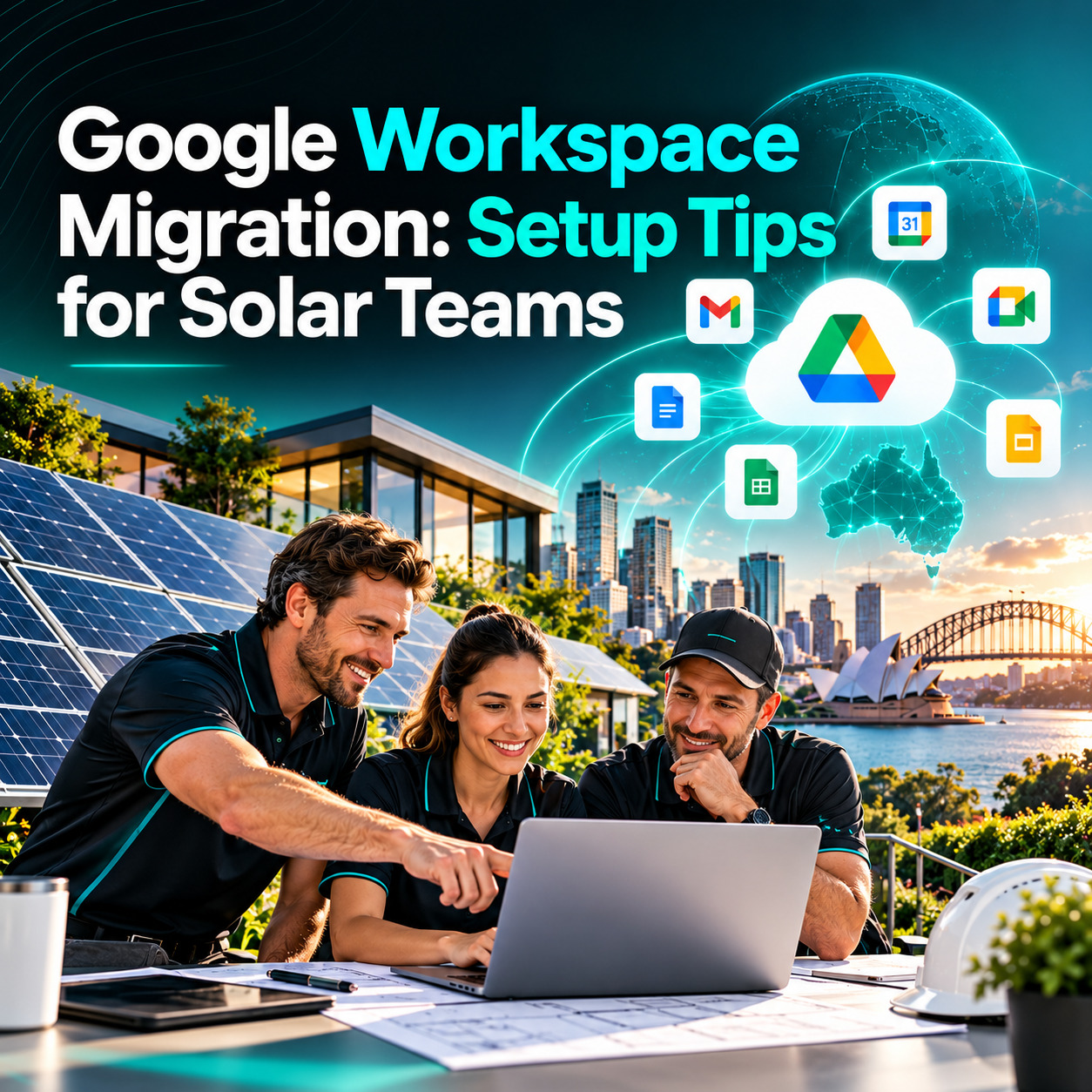 Google Workspace migration and setup for solar business teams
