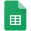 Google Sheets logo icon.